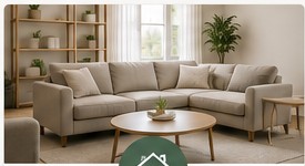 Clean residential living room